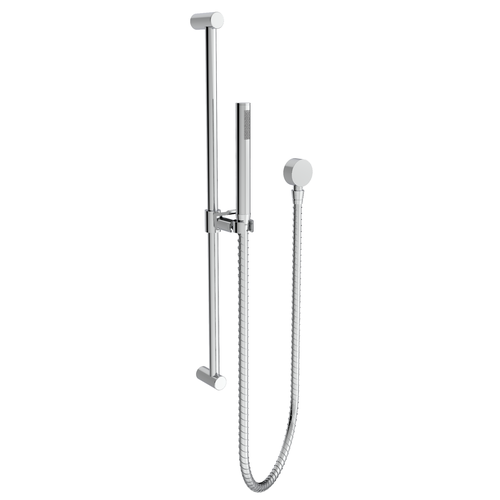 Santec 70847110 Round Single Function Hand Shower with Slide Bar and Supply Elbow