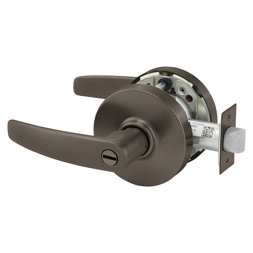 Sargent 10XU65 LB 10BE F76A Grade 1 Privacy Cylindrical Lever Lock, B Lever, L Rose, Dark Bronze