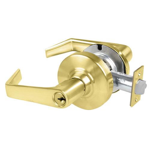 Schlage ALX53P SAT 606 ALX Series Grade 2 Saturn Lever Lock, C Keyway, Satin Brass Finish