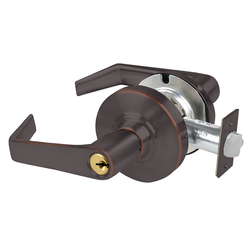 Schlage ALX70P SAT 643e ALX Series Grade 2 Classroom Saturn Lever Lock, C Keyway, Aged Bronze