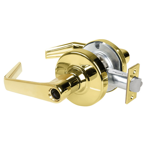 Schlage ALX50L SAT 605 ALX Series Grade 2 Saturn Lever Lock, Deadlatch ANSI Strike, Brass Finish