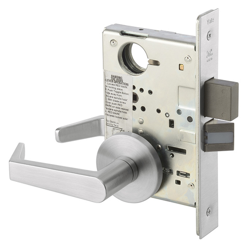 Accentra AUR8802FL626 Augusta Privacy Mortise Lock with Copenhagen Rose, Satin Chrome Finish