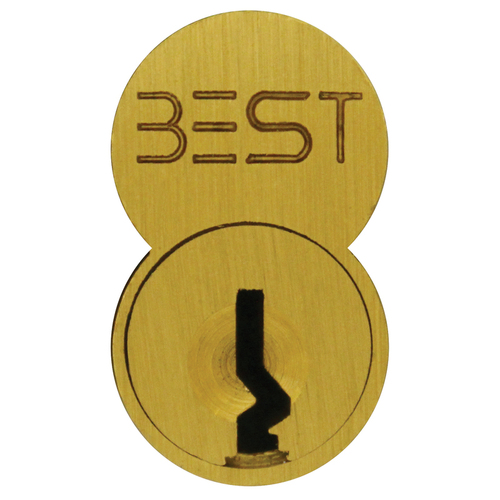 Best 1C7K1606 Standard 7 Pin K Keyway Uncombinated Core Satin Brass Finish