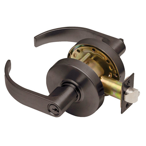 Dexter C2000-ENTR-C-613-KDC Grade 2 Curved Lever Cylindrical Lock, C Keyway, Oil Rubbed Bronze Finish