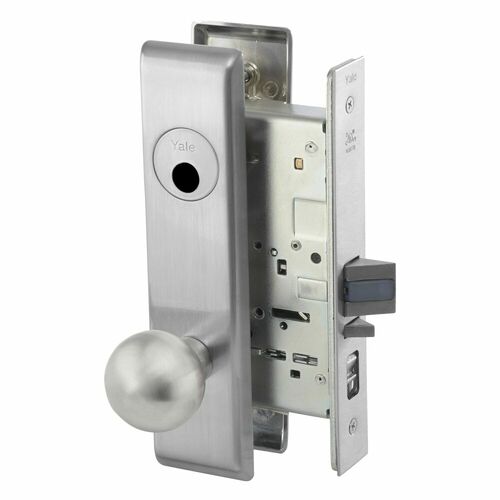 Accentra COCN8807626LC Copenhagen Mortise Lock, Camden Escutcheon, Satin Chrome, Less Cylinder