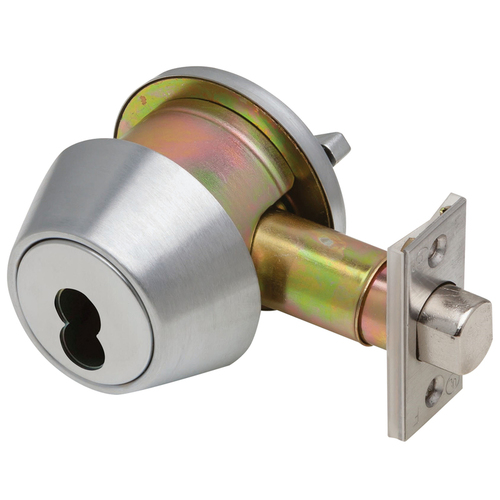 Dexter DB2000-DCT-626-SFIC Grade 2 Double Cylinder Deadbolt, IC Prep, Adjustable Backset, Satin Chrome