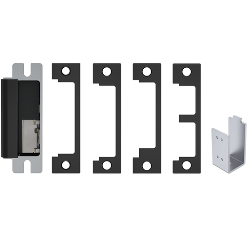 HES 1600-CDB-BSP-LM Electric Strike, Complete Pack CDB, Lock Monitor, Black suede