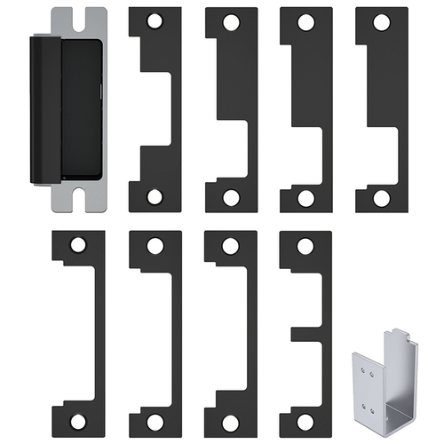 HES 1600CSBSP HES 12/24V DC Electric Strike, Black Suede Powder Coat Finish