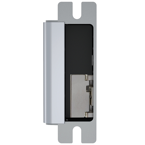 HES 1500629LMS 12 / 24 Volt DC Electric Strike Body with Single Lock and Strike Monitors Bright Stainless Steel Finish