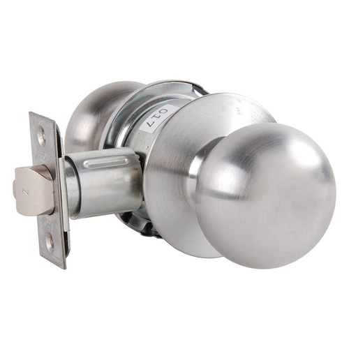 Arrow Lock MK01-TA-26D Grade 2 Passage Cylinder Lock, Tudor Knob, Non-Keyed, Satin Chrome, Non-handed