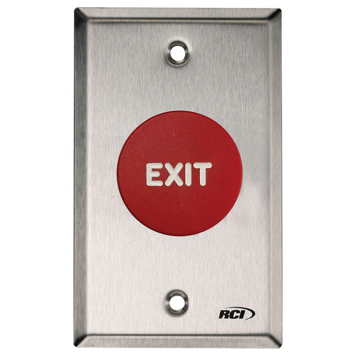 RCI 908-RE-TD 32D 9 Series Red Exit Mushroom Button