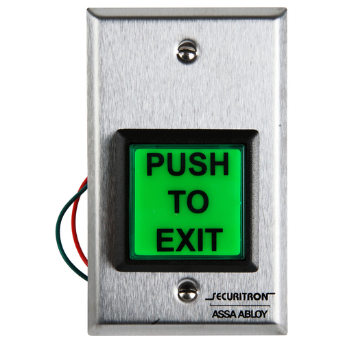 Securitron EEB2 Emergency Exit Button with 30s Timer - Satin Stainless Steel Finish