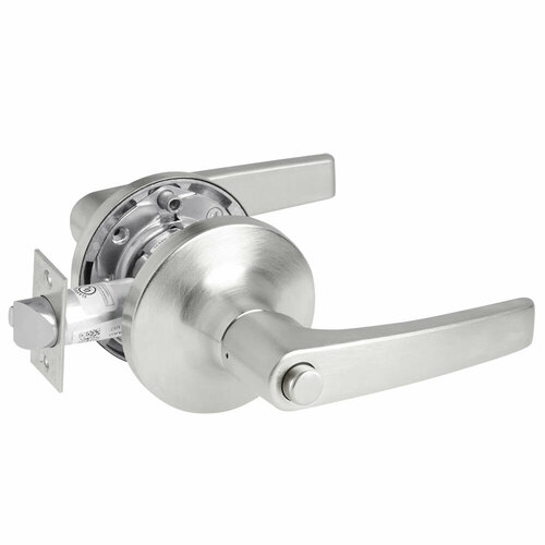 Accentra MO5402LN626 Monroe Grade 1 Privacy Lever Lockset, 693 Latch, 497-114 Strike, Satin Chrome