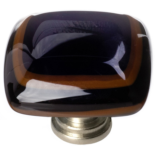 Sietto K-101-SN Stratum Woodland Black Knob with Satin Nickel Base