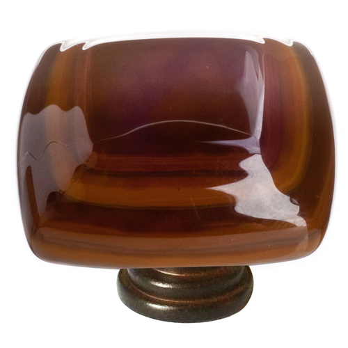 Sietto K-102-ORB Stratum Woodland Umber Knob with Oil-Rubbed Bronze Base