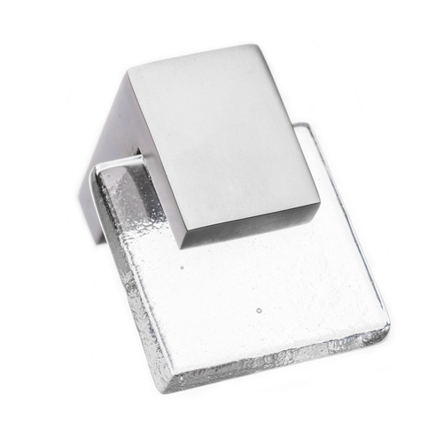 Sietto K-1200-SN Affinity Clear Knob with Satin Nickel Base