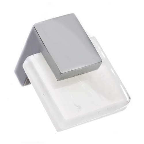 Sietto K-1201-PC Affinity White Knob with Polished Chrome Base