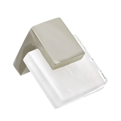 Sietto K-1201-PN Affinity White Knob with Polished Nickel Base