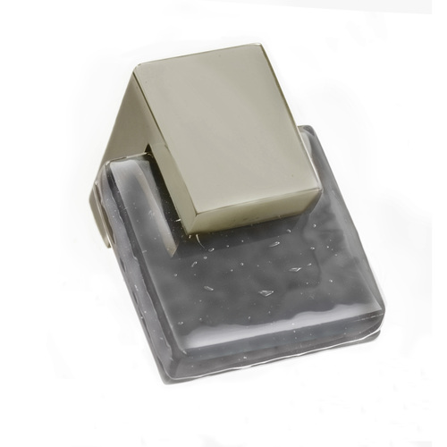 Sietto K-1202-PN Affinity Slate Gray Knob with Polished Nickel Base