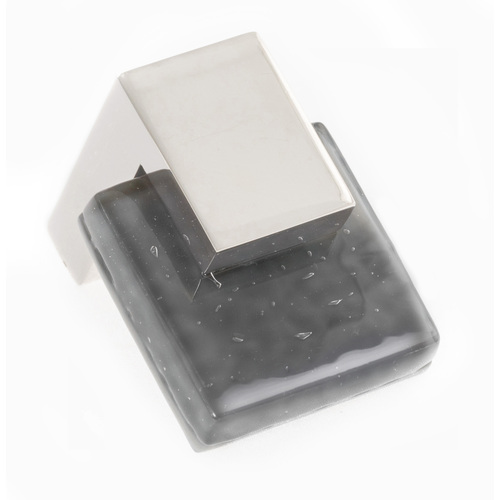 Sietto K-1202-SN Affinity Slate Gray Knob with Satin Nickel Base
