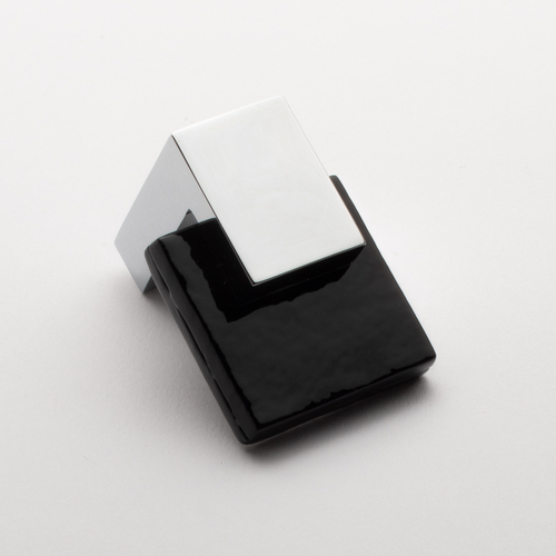 Sietto K-1203-PC Affinity Black Knob with Polished Chrome Base
