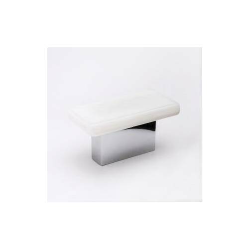 Sietto K-1801-PC Skyline White Knob with Polished Chrome Base