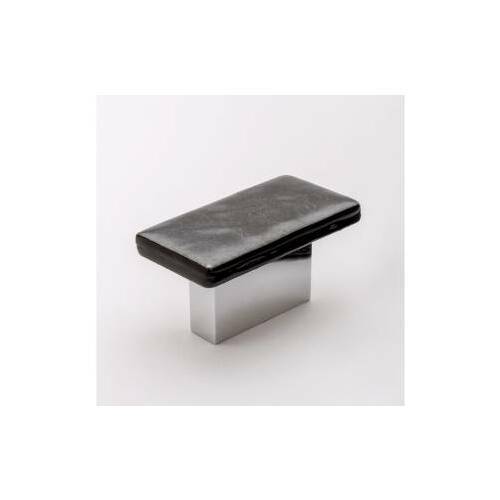Sietto K-1802-PC Skyline Irid Black Knob with Polished Chrome Base