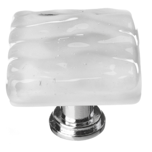 Sietto K-204-PC Glacier Blue-Gray Knob with Polished Chrome Base