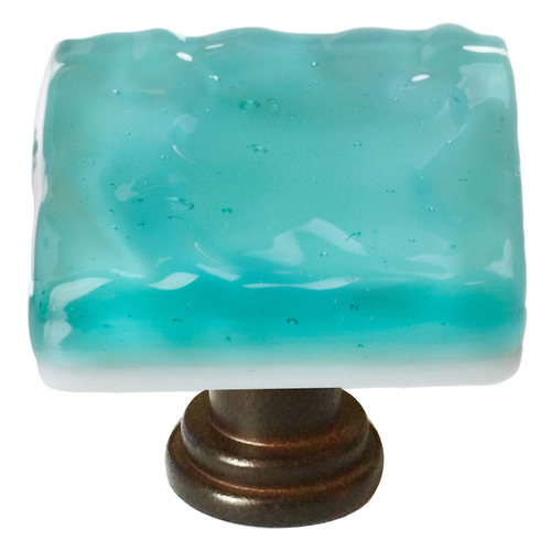 Sietto K-207-ORB Glacier Aqua Knob with Oil-Rubbed Bronze Base
