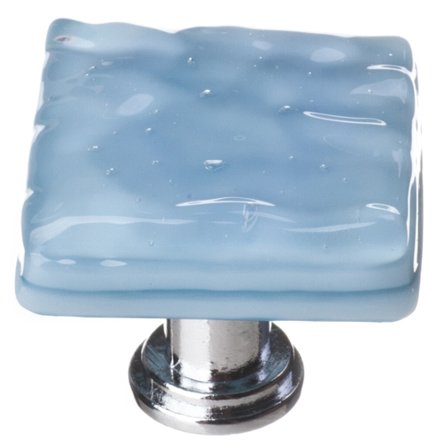 Sietto K-215-PC Glacier Powder Blue Knob with Polished Chrome Base