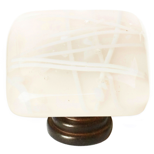 Sietto K-500-ORB Cirrus Vanilla White Mardi Gras Knob with Oil-Rubbed Bronze Base