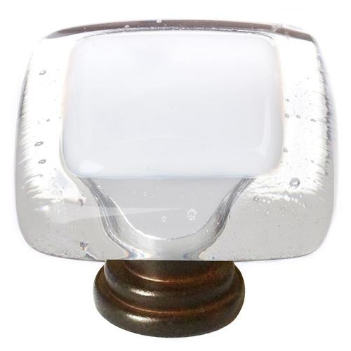 Sietto K-701-ORB Reflective White Knob with Oil-Rubbed Bronze Base