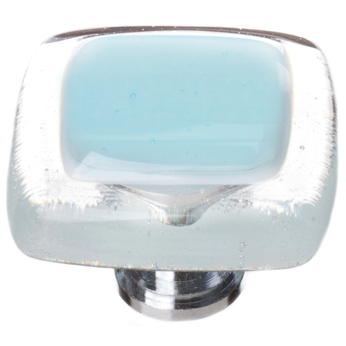 Sietto K-702-PC Aqua Reflective Knob with Polished Chrome Base