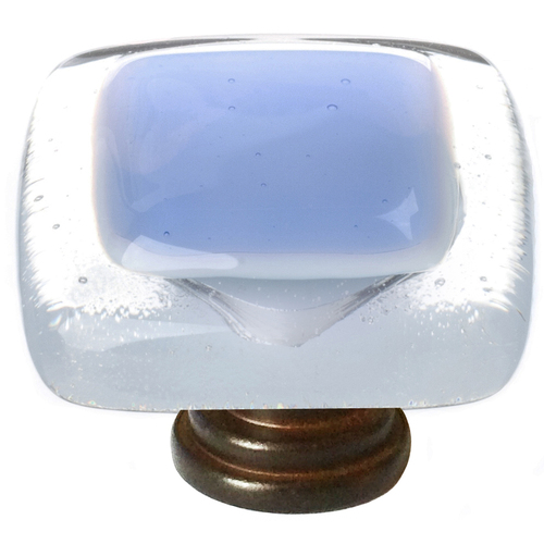 Sietto K-704-ORB Sky Blue Reflective Knob with Oil Rubbed Bronze Base