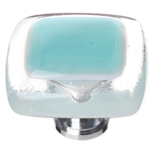 Sietto K-708-PC Aqua Reflective Knob with Polished Chrome Base