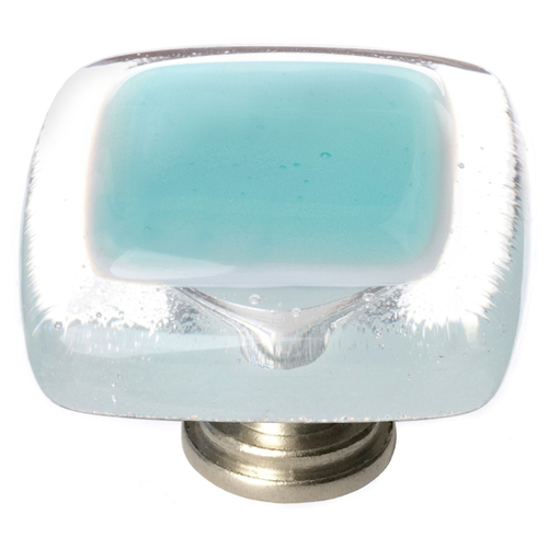 Sietto K-708-SN Aqua Reflective Knob with Satin Nickel Base
