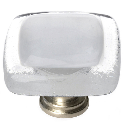 Sietto K-710-SN Blue-Gray Reflective Knob with Satin Nickel Base
