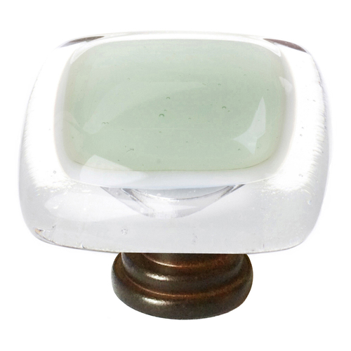 Sietto K-712-ORB Spruce Green Reflective Knob with Oil-Rubbed Bronze Base