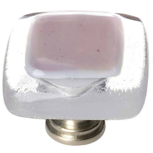Sietto K-718-SN Purple Reflective Knob with Satin Nickel Base