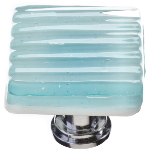 Sietto K-801-PC Reed Aqua Knob with Polished Chrome Base