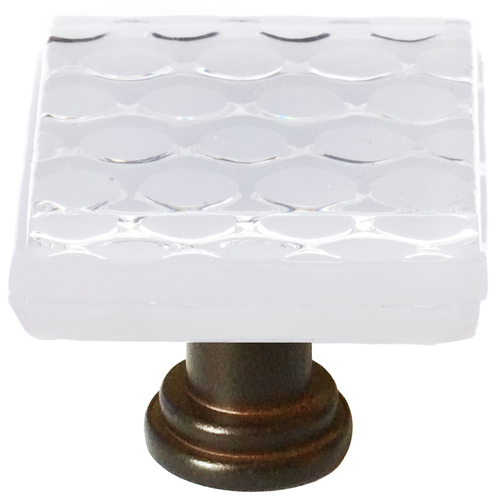 Sietto K-900-ORB Honeycomb White Knob with Oil-Rubbed Bronze Base