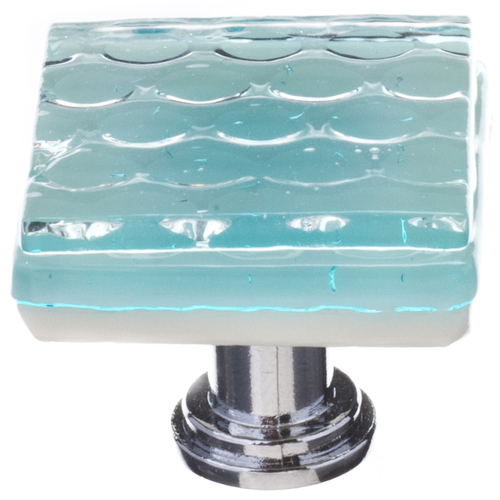 Sietto K-901-PC Aqua Honeycomb Knob with Polished Chrome Base