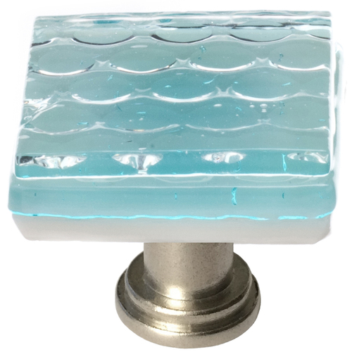 Sietto K-901-SN Honeycomb Aqua Knob with Satin Nickel Base