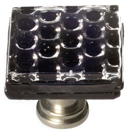 Sietto K-902-SN Honeycomb Black Knob with Satin Nickel Base
