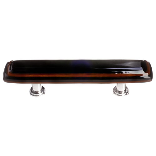 Sietto P-101-PC Stratum Woodland Black Pull with Polished Chrome Base