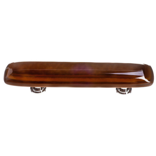 Sietto P-102-SN Stratum Woodland Umber Pull with Satin Nickel Base