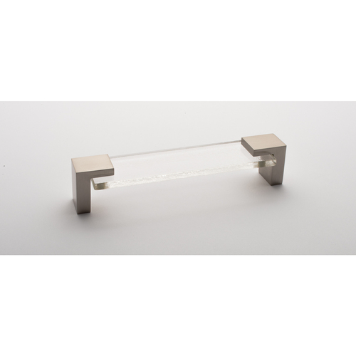 Sietto P-1200-6-SN Affinity 6 Clear Pull with Satin Nickel Base