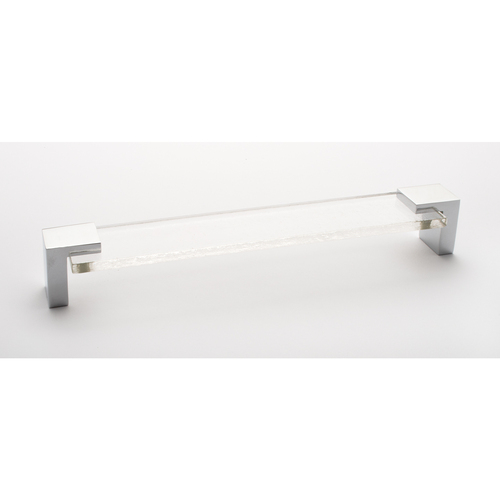 Sietto P-1200-8-PC Affinity 8 Clear Pull with Polished Chrome Base