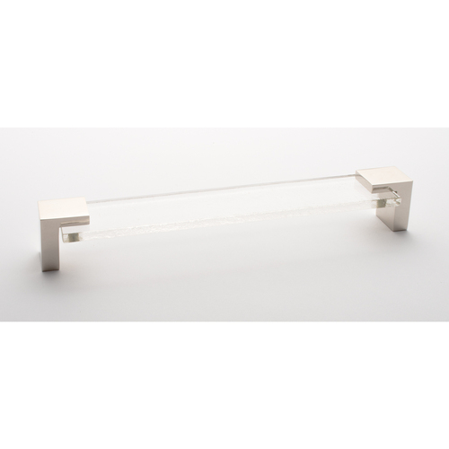 Sietto P-1200-8-PN Affinity 8 Clear Pull with Polished Nickel Base