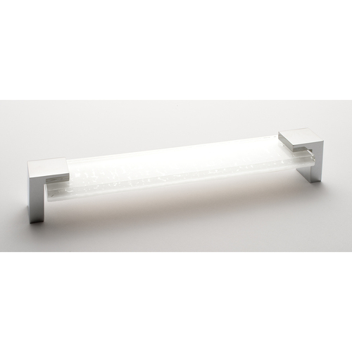 Sietto P-1201-8-PC Affinity 8 White Pull with Polished Chrome Base